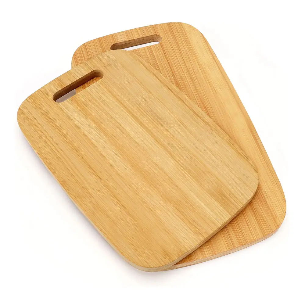 Tabla de cortar de bambú de madera de 3 piezas Tabla de cortar de madera para cocinar y servir bandejas Juego de tabla de cortar de cocina para verduras