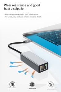 Tipo C Gigabit Ethernet adattatore USB 3.0 scheda di rete per RJ45 Lan 10/100/1000 Mbps esterno per Windows 10 accessori per Computer - Product Image 3