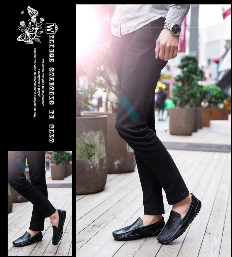 Genuine Leather Stylish Shoe Casual Dress Formal Loafers Men Black S219-3478 (Eid New Arrival STOCK ITEM) 4 PRISTINE