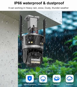 Qearim iCsee 8MP 4K WiFi摄像机室外三镜头联动PTZ安全摄像机闭路电视ip制造商3屏网络摄像机 - Product Image 5