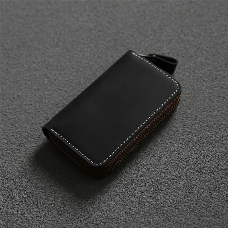 Cuir de vachette pleine fleur "Crazy Horse" noir