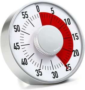 Timer per il conto alla rovescia meccanico rotondo, Timer visivo per aule, Timer da cucina con magnete - Product Image 1