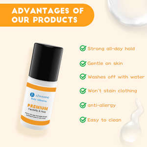 Customized Label Cosmetic Body Glue <strong>Tape</strong> Long Lasting Body Adhesive Glue Washable Body Glue for Clothes