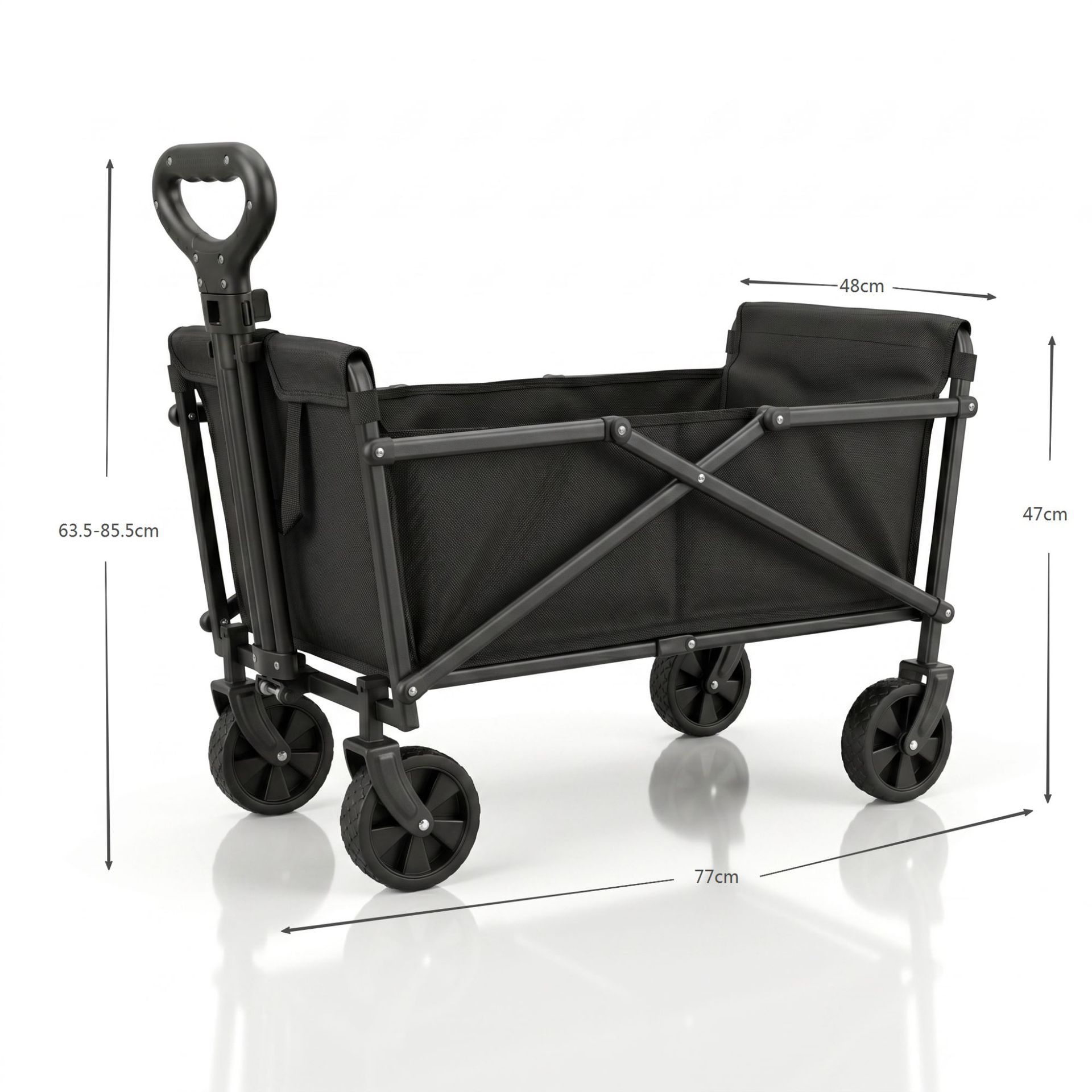 5-inch black portable folding bike