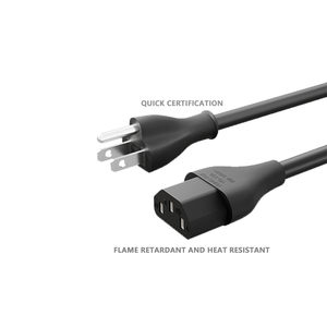 US Power <strong>Cord</strong> Suppliers 3ft 5ft <strong>10</strong> Amp 125 Volts 3 Pin AC Power <strong>Cord</strong> Cable for Electronics TV Computer Printer Laptop and More - Product Image 2
