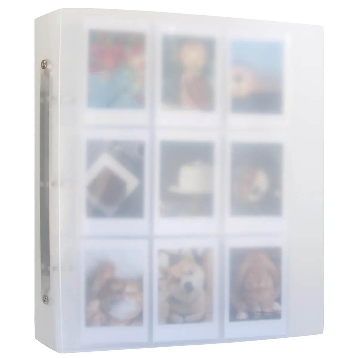 Carpeta de 3 anillos para álbum de fotos, cubierta transparente, hojas sueltas, hojas para Mini película de 3, 5, 6 y 7 pulgadas, soporte para tarjetas y libros
