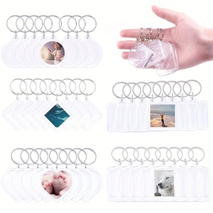 Make Your Own DIY <strong>Key</strong> Chain Keyring Custom <strong>Printed</strong> Clear Blank Transparent Photo Frame Acrylic Keychain 3.5cm 4cm 4.4cm 5cm - Product Image 3