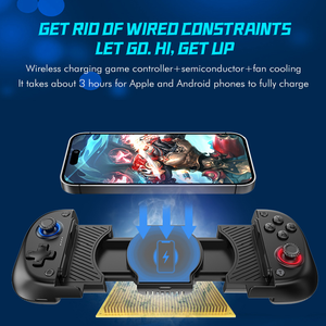 X5 senza fili estensibile Controller di gioco di vibrazione del motore per il gioco Bluetooth Stick per i telefoni Android pc ricarica senza fili