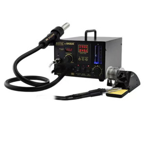AOYUE 968A + tamir çift numarası ekran sistemi sıcak hava tabancası havya kaynak tablosu duman emici masa 3 in 1 tv tamir - Product Image 3
