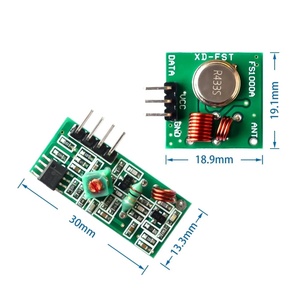 1 par de módulo receptor inalámbrico RF y placa de módulo transmisor superregeneración ordinaria 315/433MHZ DC5V (ASK /OOK) - Product Image 1