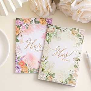 IMODA 2Pack/Set Vintage <strong>Vow</strong> <strong>Books</strong> for Wedding His and Her <strong>Vow</strong> Notebook Set of 2 Bride and Groom Booklet Text