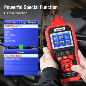 KONNWEI KW890プロ用OBD2カースキャナーバッテリーテスターアナライザーオイルリセット診断ツール3-in-1自動車コード最新 - Product Image 3