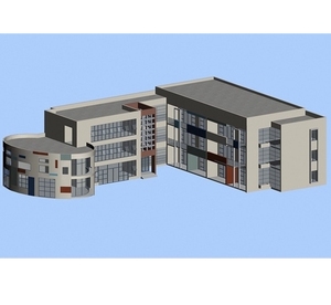 Fertighaus 3-stöckige Bürogebäude Stahl konstruktion Vorgefertigte Schul gebäude - Product Image 2