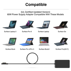 Surface Pro Charger 65W for Surface Pro 3 4 <strong>5</strong> 6 7 <strong>8</strong> 9 X Power Supply <strong>Adapter</strong> Compatible for Both Microsoft Surface Book Laptop - Product Image 4