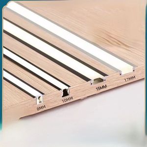 MEIJIA 24*7mm gömme LED şerit alüminyum kanal PC kapak difüzör isı emici aksesuarları uç kapakları T yuvası LED profil işık - Product Image 4