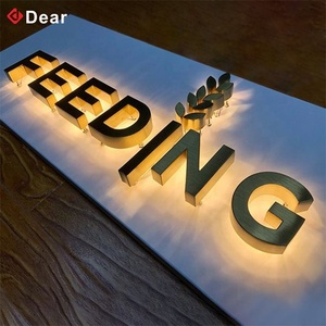 Acryl Wand schild 3d Metall Hintergrund beleuchtung Brief Led Licht Benutzer definierte Business Store Logo Led Brief Zeichen für Gebäude - Product Image 2