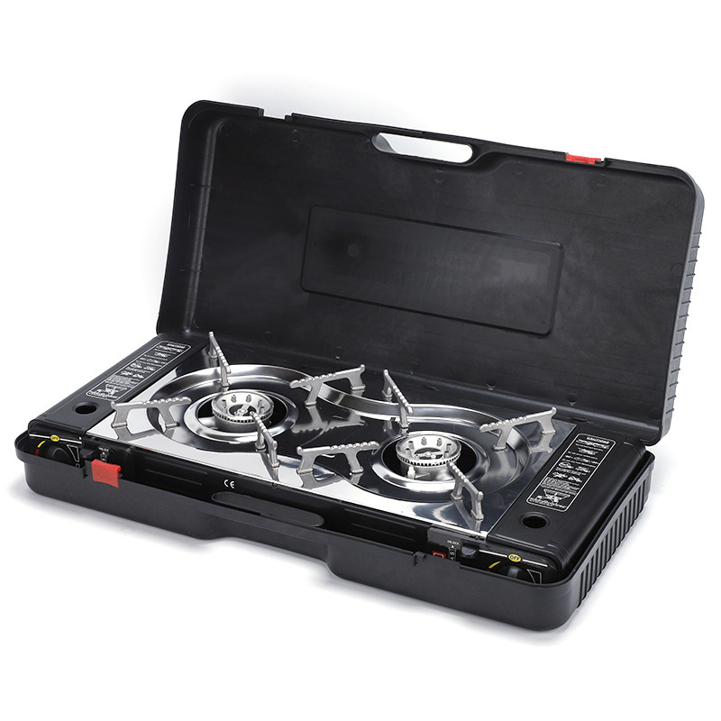 Double burner portable gas stove Portable case packaging
