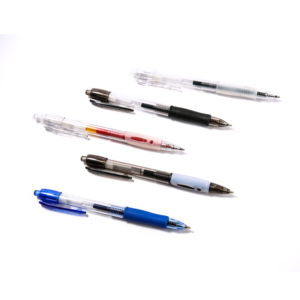 厂家直销透明外壳橡胶握把书写流畅办公学习圆珠笔 - Product Image 3