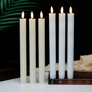 2*AAA סוללות פלסטיק מתחדד אור חם עם נר LED מהבהב עם 10 מפתחות טיימר שלט הפעלה למתנה