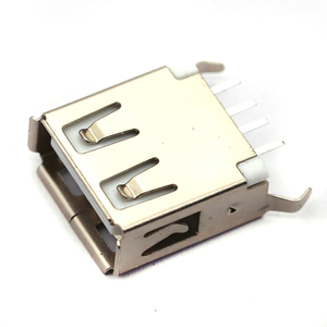 Enchufe hembra USB tipo A 180 grados Vertical 4 pines Interfaz USB Lados de la aguja curva - Product Image 2
