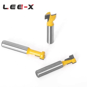 LEE-X T Slot Milling <strong>Cutter</strong> 6.35mm 8mm 12.7mm Shank <strong>1</strong>/<strong>4</strong> <strong>1</strong>/2 T-Type Slotting Bit Lock Hole Router Bit for Wood Woodworking Tool - Product Image 3