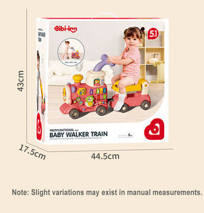 Giocattolo sensoriale del bambino con Kit di gioco 5 in 1 auto di canto multifunzionale a forma di spinta del treno del bambino camminatore giocattolo Sit to Stand apprendimento deambulatore - Product Image 6