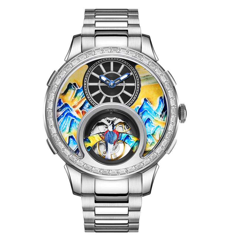 2001-2 White Shell Steel Belt with Diamond