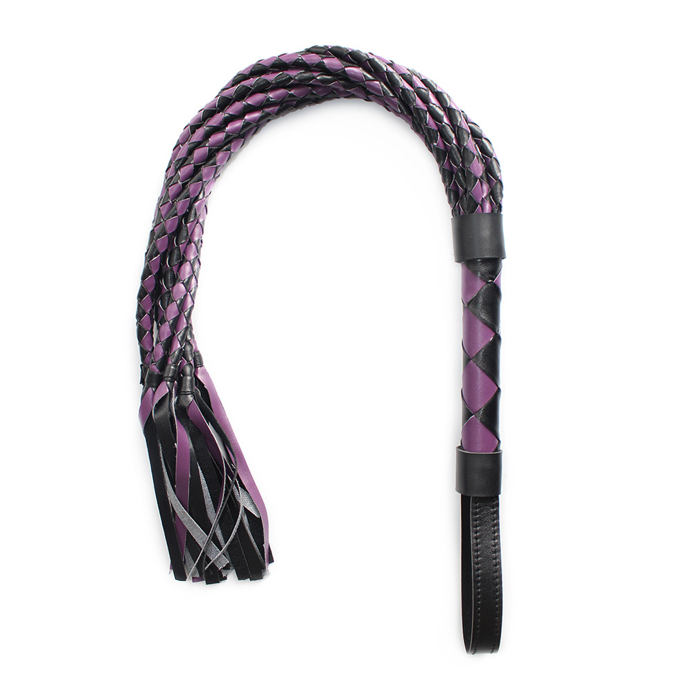 Purple - - Leather Lanyard