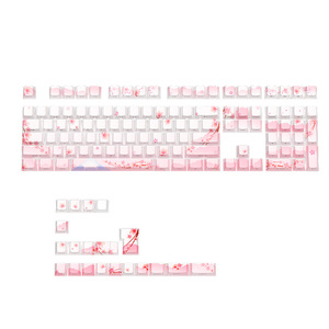 คีย์127ชุดเต็มชุด PBT ดอกซากุระแบบสองสีมีในสต็อก - Product Image 5