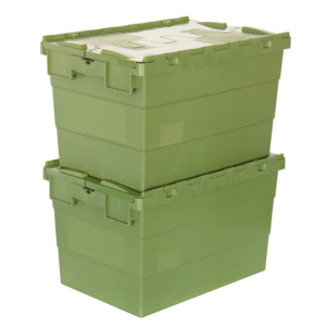 Precio barato Industrial apilable y encajable caja de contenedor de almacenamiento de plástico rotación cajas de plástico cajas de totalizadores - Product Image 1