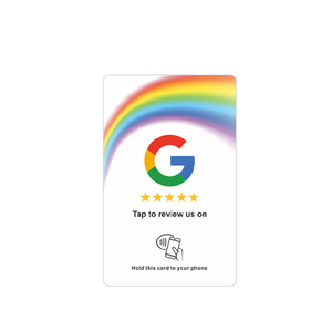 Tarjeta DE REVISIÓN DE Google NFC programable Código QR 13,56 MHz RFID PVC Metal para redes sociales-Facebook Instagram WhatsApp LinkedIn - Product Image 1
