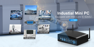 Mini PC industrial de nuevo diseño, 2. 0 8 * USB Dual COM, enchufe de la UE Sin ventilador, DDR4 RAM, sistema operativo Intel Linux Win, estilo novedoso