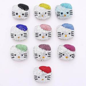 Lớn Bling kim cương sang trọng thiết kế đầy đủ cơ thể mèo váy <span class=keywords><strong>Kitty</strong></span> rác điện thoại trường hợp trang trí quyến rũ Kawaii phẳng trở lại DIY Thủ công mỹ nghệ - Product Image 5