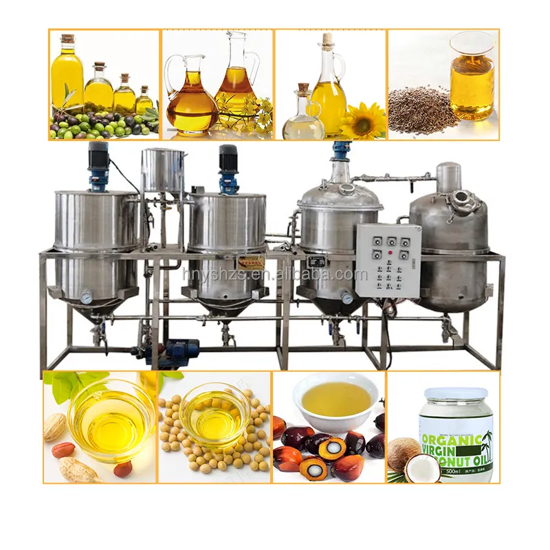 Máquina refinadora de aceite de palma y oleína, máquina refinada de plantas, Máquina refinadora de aceite de soja de ricino