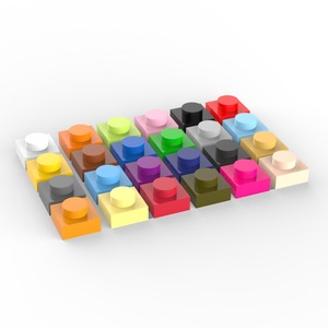 No.3024 yapı taşı seti düz dairesel 1x 1 plastik oyuncak blokları 5 ila 7 yaş çocuklar için 3024 tuğla ile uyumlu - Product Image 2