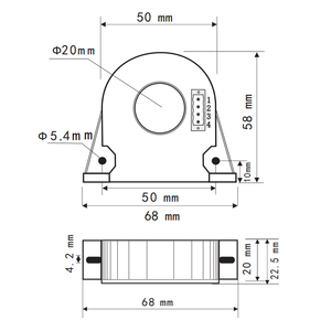 高精度AC電流トランスミッタ0 ~ 300A入力DC 0 ~ 20mAまたはDC 4 ~ 20mA出力産業用モーター制御およびパワーモニタリング - Product Image 2