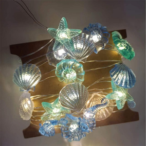 Nuovo Design mare nautico tema a forma di conchiglia luce acquario luci Decorative a sospensione batteria 3D animale conchiglia luce notturna