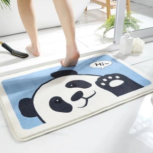 Anpassbarer Cartoon-Druck teppich Niedlicher Tier-Panda-Kaninchenmuster-saugfähiger Teppich für Badezimmer tür matte - Product Image 3