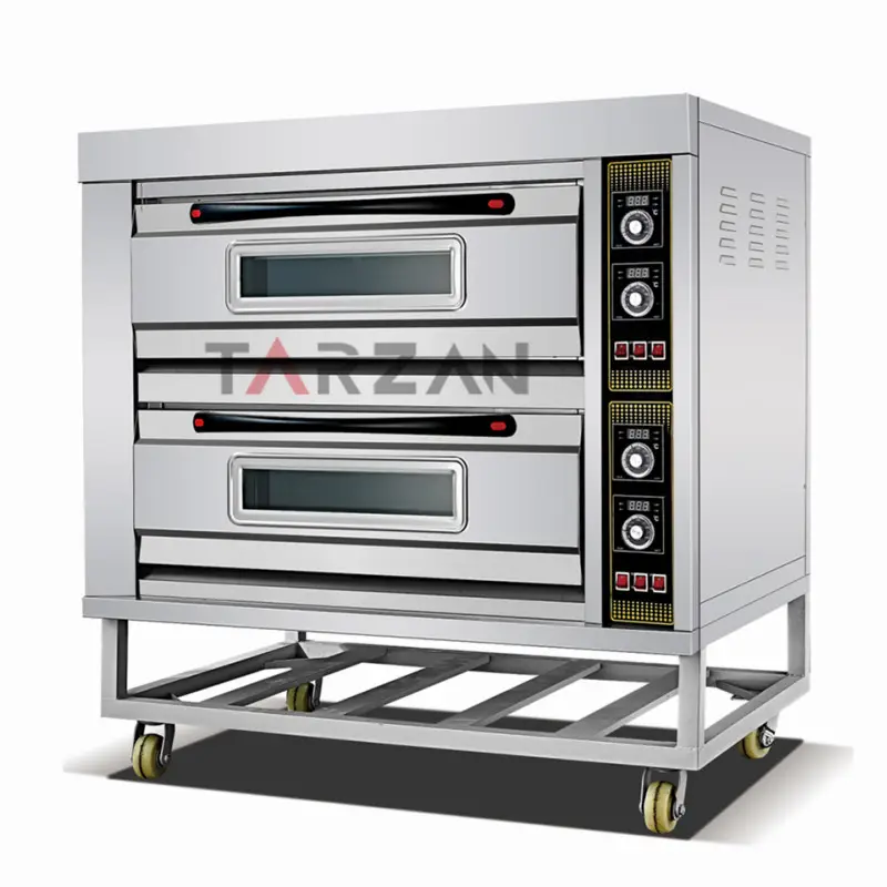 Macchina per fare il pane commerciale a 2 strati Gas/elettrico disponibile forno da forno pane 1/2/3/4/6/9 teglie macchina da forno con vassoio interno