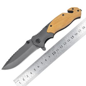 2024 nóng bán X50 gỗ ô liu xử lý tùy chỉnh ngoài trời EDC cắm trại cứu hộ cứu hộ chiến thuật gấp túi dao gấp - Product Image 6