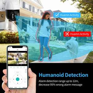 กล้องวงจรปิดเครือข่าย CCTV ระบบรักษาความปลอดภัยกล้อง CCTV ไร้สาย360 4G จากเว็บ PTZ พลังงานต่ำ4MP - Product Image 1