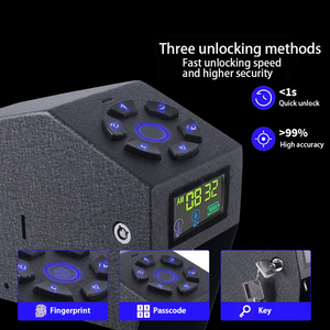 盗難防止ホームガン安全電子デジタルロック指紋スチールキーボックス安全収納ケース - Product Image 3