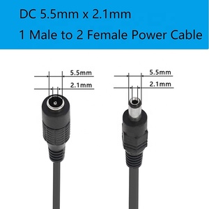 1入力から3出力1メスから3オス5.5x 2.1mm DC電源スプリッターケーブル (CCTV LEDストリップ用) - Product Image 2