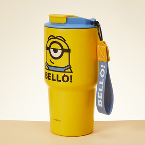 MINISO <strong>Minion</strong> Series 500mL Jumbo Capacity Straw Stainless Steel Cup Leak-Proof Design with Cute <strong>Minion</strong> Pattern <strong>Wholesale</strong> Customization
