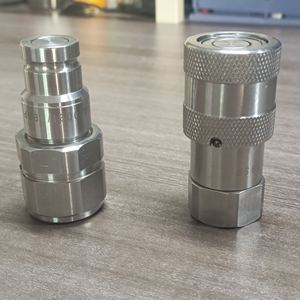 ISO16028 Hidráulica Dry Break Acoplador Rápido 3/8 "1/2 1/4 Bsp Conector Rápido Cabeça Plana para Máquinas Agrícolas - Product Image 5