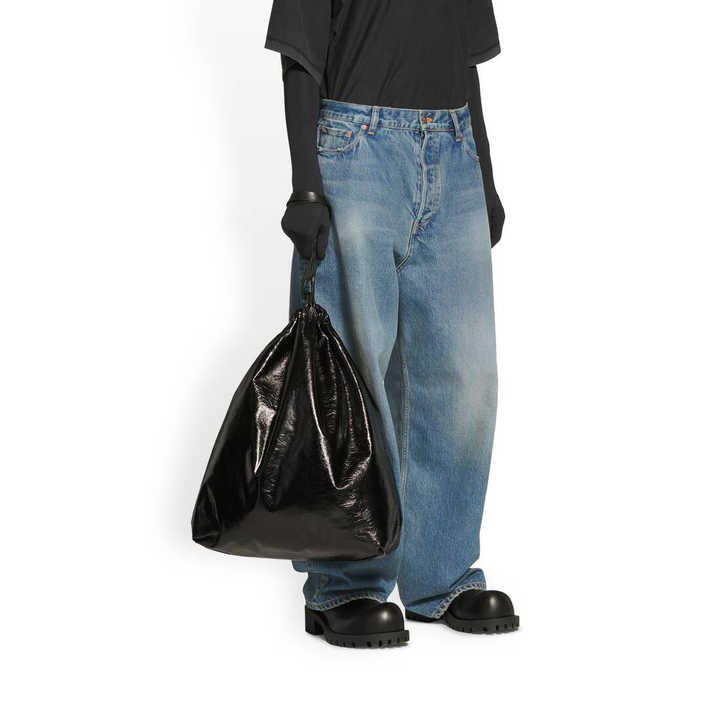 Jeans larghi alla moda personalizzati pantaloni larghi in Denim pantaloni Jeans Hip Hop 100% cotone Denim tessuto Jeans larghi per uomo