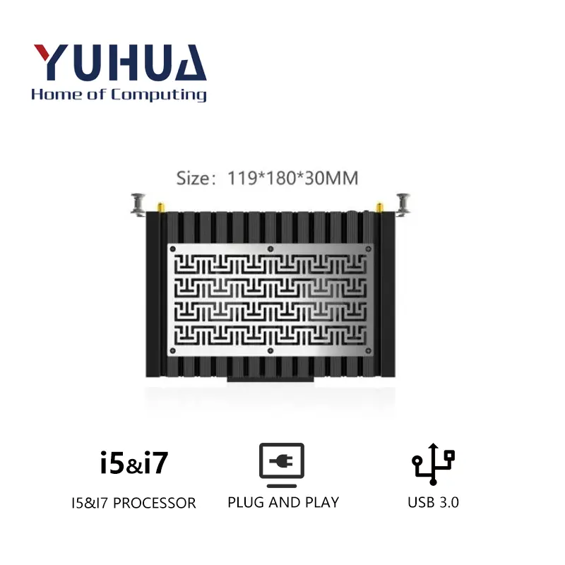 YUHUA อุตสาหกรรม OPS คอมพิวเตอร์สําหรับไวท์บอร์ดแบบโต้ตอบสนับสนุน 8K SSD 512GB RAM 16GB I7-1165G7 การศึกษา OPS PC