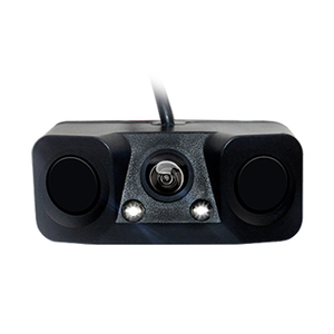 3-en-1 impermeable Sensor de aparcamiento de coche cámara de respaldo de visión trasera 2 indicadores zumbador alarmas SISTEMA DE Radar de marcha atrás cámara de visión lateral