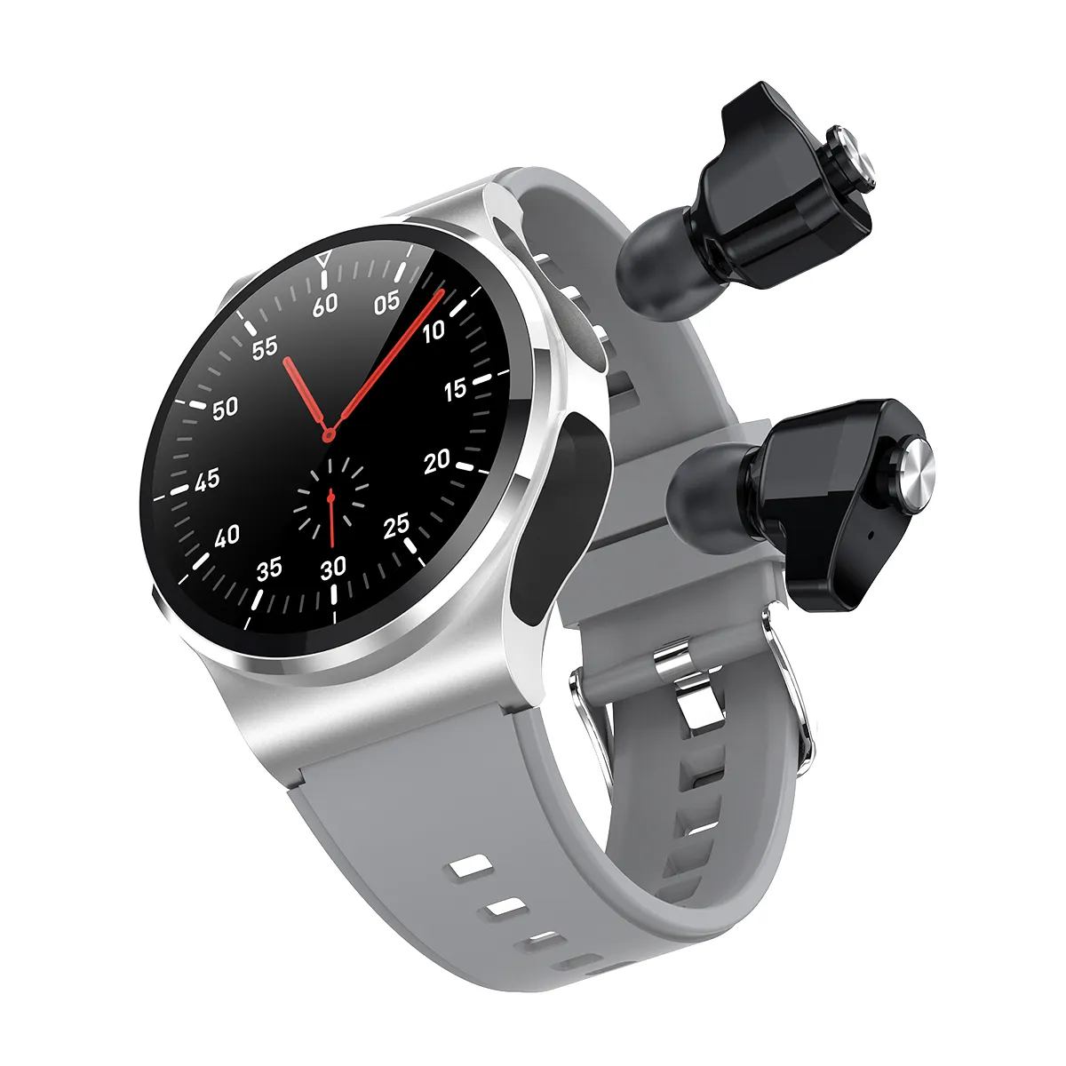 İzle fabrika kaynağı GT69 smartwatch Android TWS 2 in1 akıllı saat kulaklık ile kablosuz kulaklık BT kulaklık