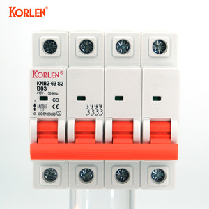 KORLEN 4P B <strong>TYPE</strong> <strong>Circuit</strong> <strong>Breaker</strong> <strong>Types</strong> Wholesale 6kA 25A 32A 40A 50A 63A 415V AC Overload Protection Residential Systems - Product Image 2